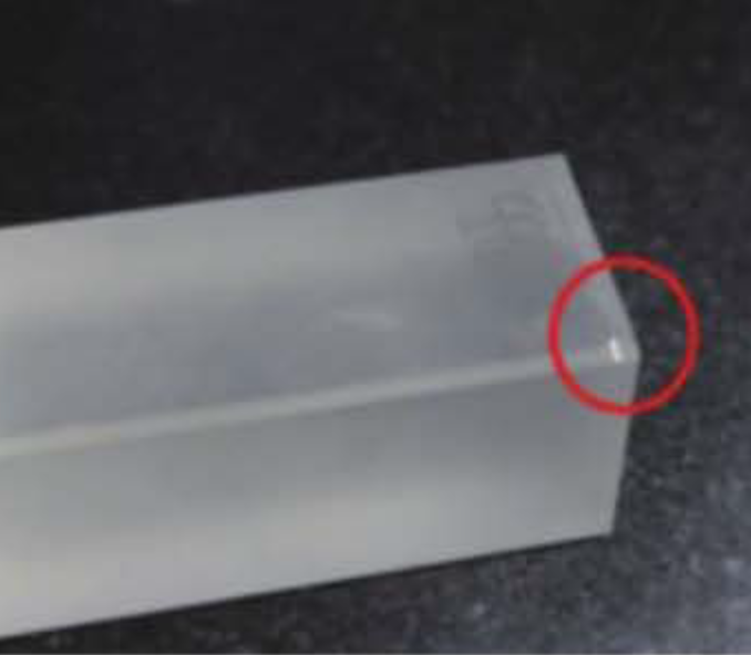 Sapphire wafer edge chipping and diamond wire cutting marks
